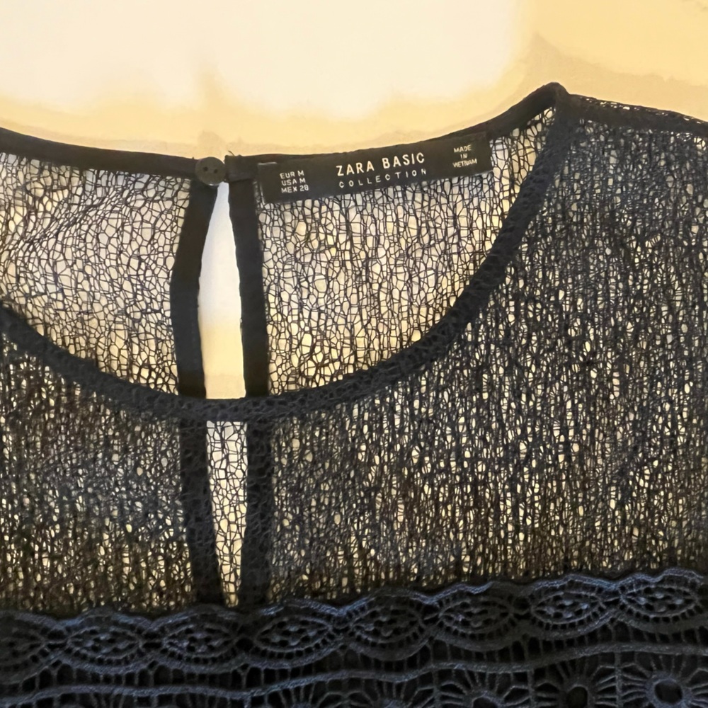 ZARA Pleated Baby Doll Top | Medium - Picture 8 of 9